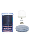 jaarset vervangingsfilters voor de Aqualine 18 waterfilter, bestaande uit een keramisch filter, een meerstappenfilter en pH ring